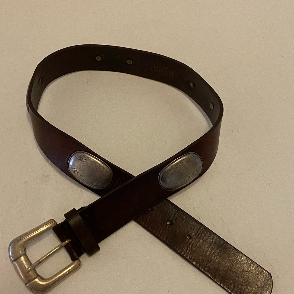 Vintage Patricia Green Brown Leather with Silver Conchos. - Picture 2 of 6
